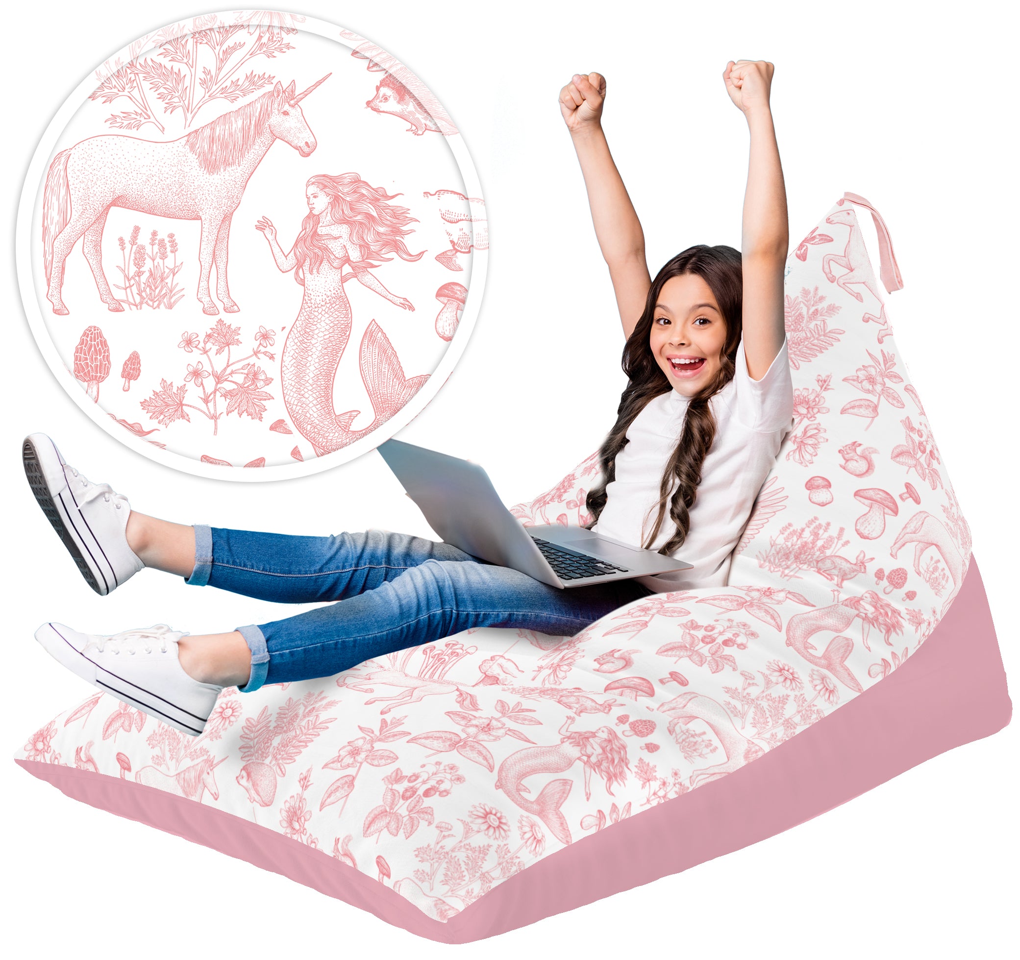 Stuffie Seat XL Grey and White Stripes Stuffed Animal Storage Bean Bag Chair Washable Cover (No Filler) for the Perfect Kids Bean Bag Chair. XL Bean Bag Stuffed Animal Storage Bags | Store 100+ Toys 100% Cotton Canvas Grey